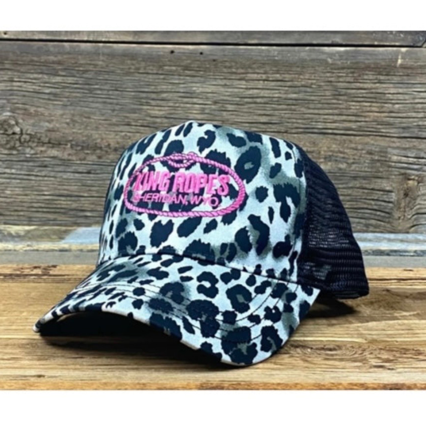 Pink/Silver King Ropes Leopard Print Hat