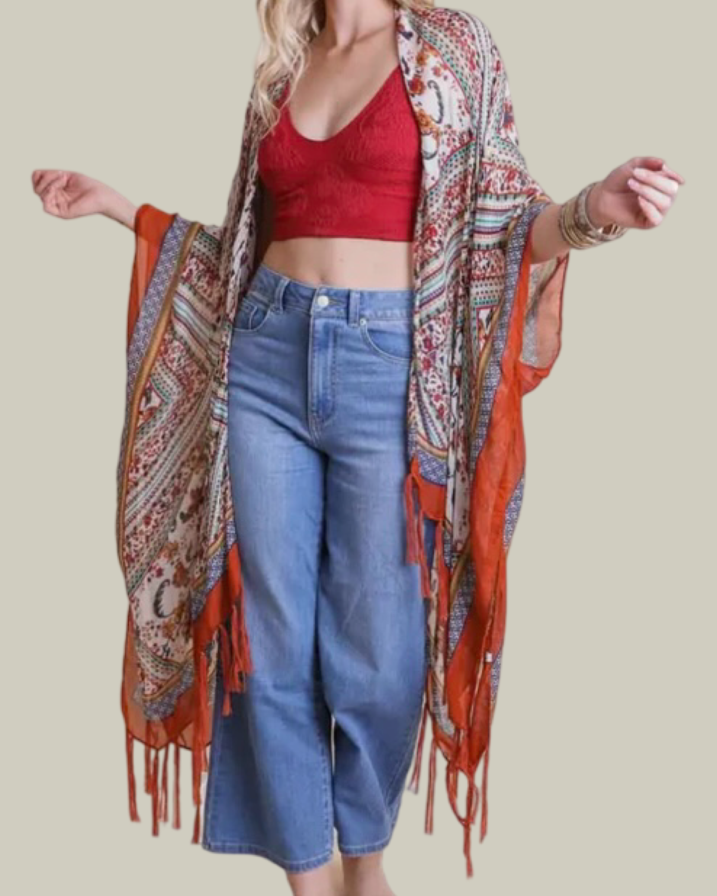 Bohemian Tassle Kimono