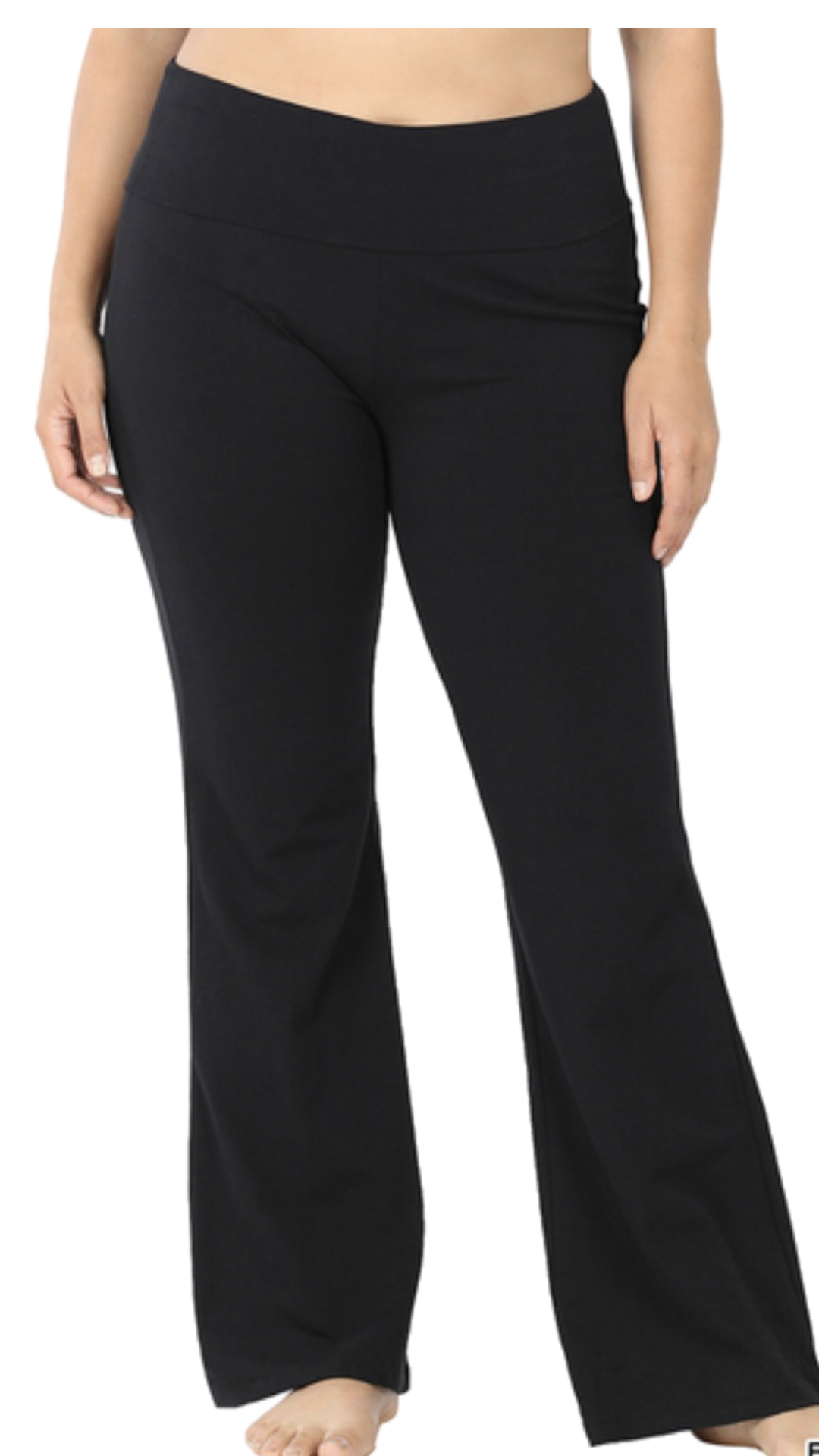 Plus Fold Over Flare Yoga Pants