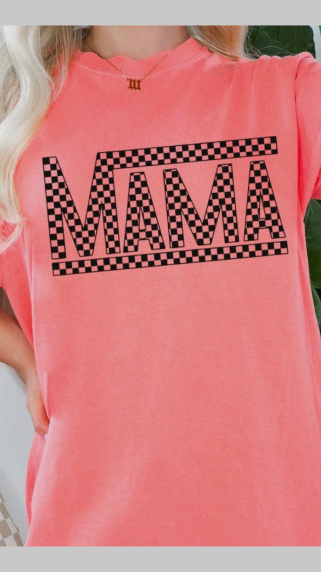 Checkered Mama T Shirt