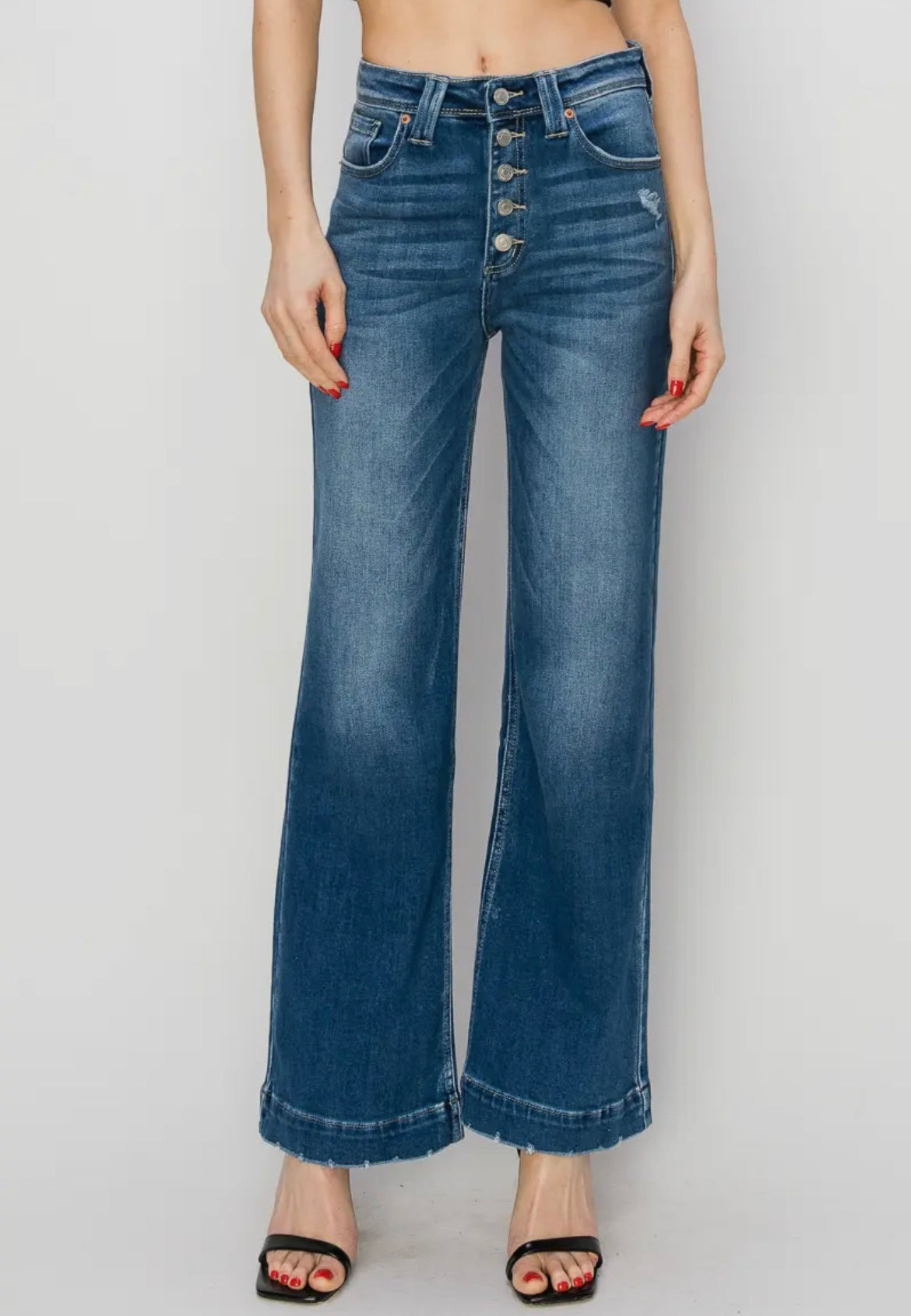 90’s Vintage Stretch Wide Leg Jeans