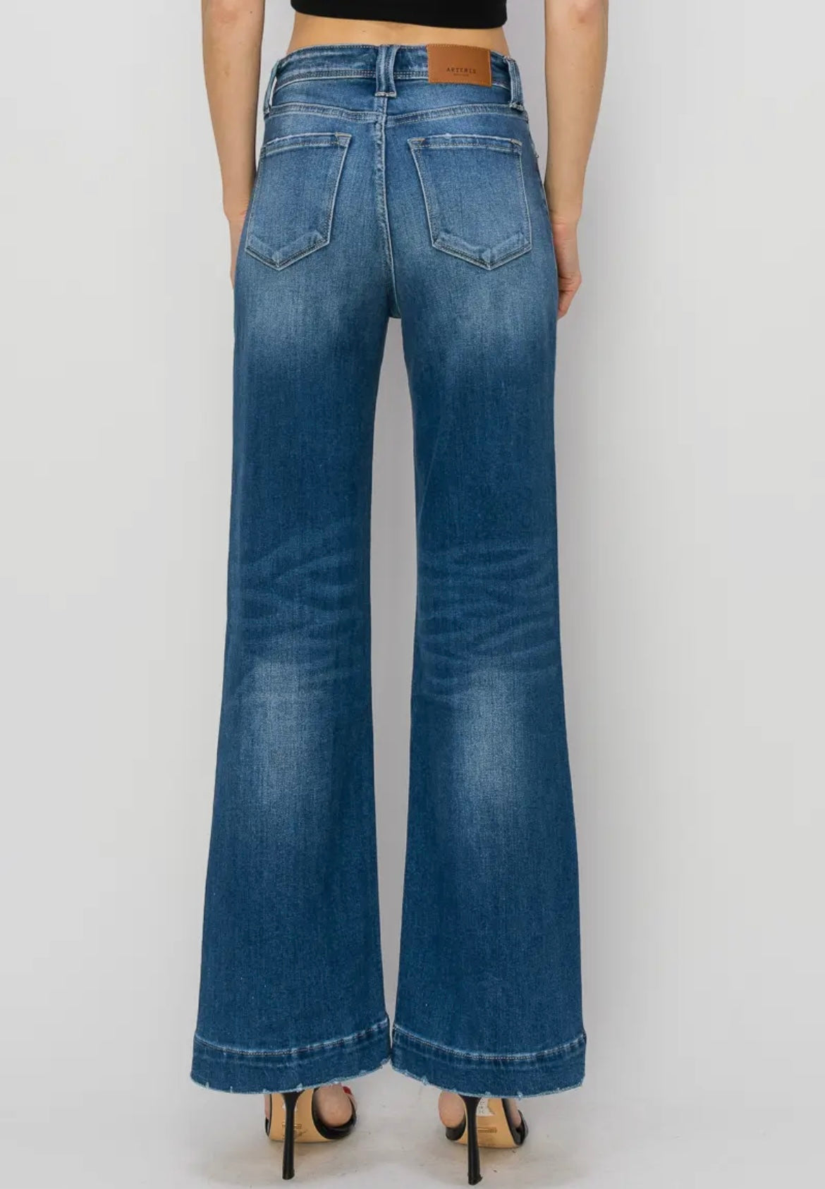 90’s Vintage Stretch Wide Leg Jeans