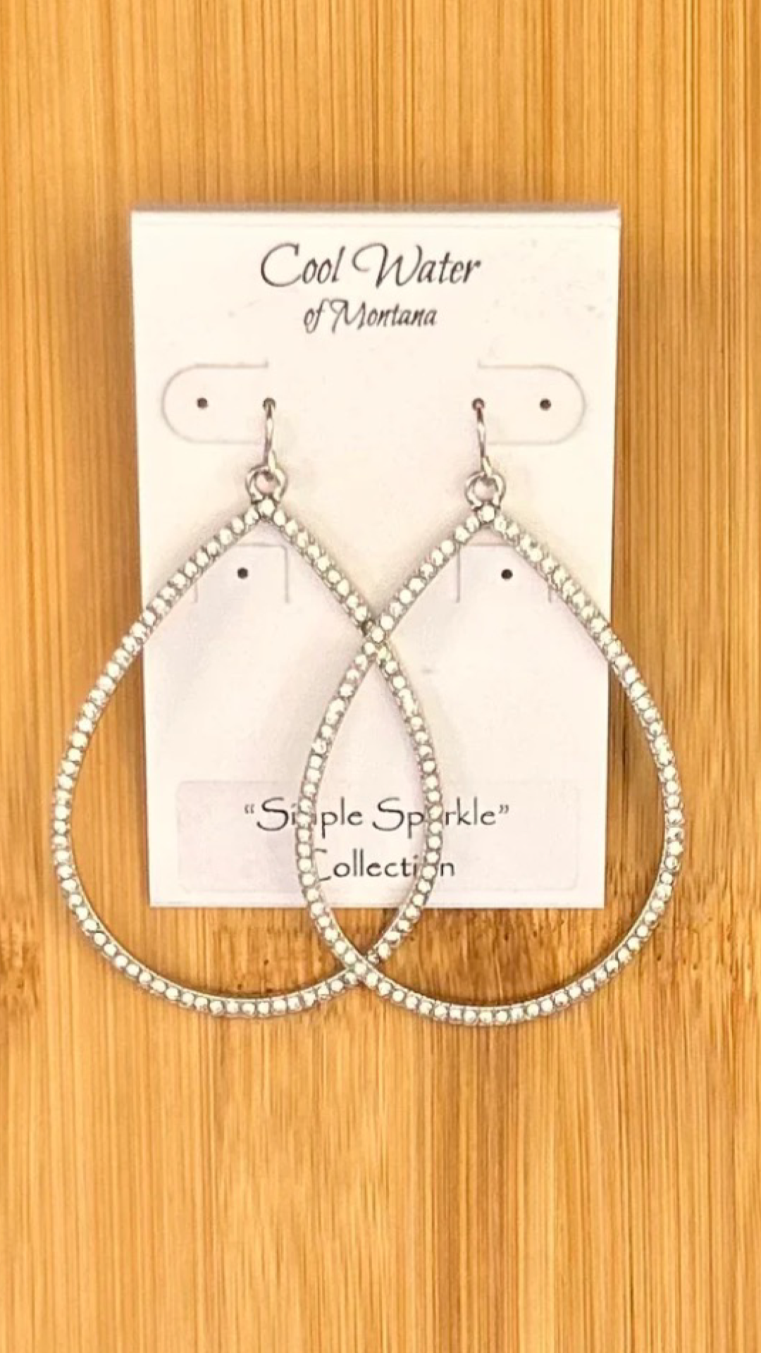 Rhinestone Hoops Diamond Accent